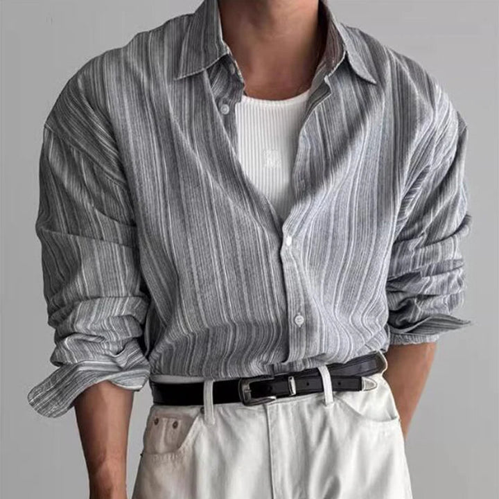 CALLUM – Men’s Striped Casual Button-Down Shirt