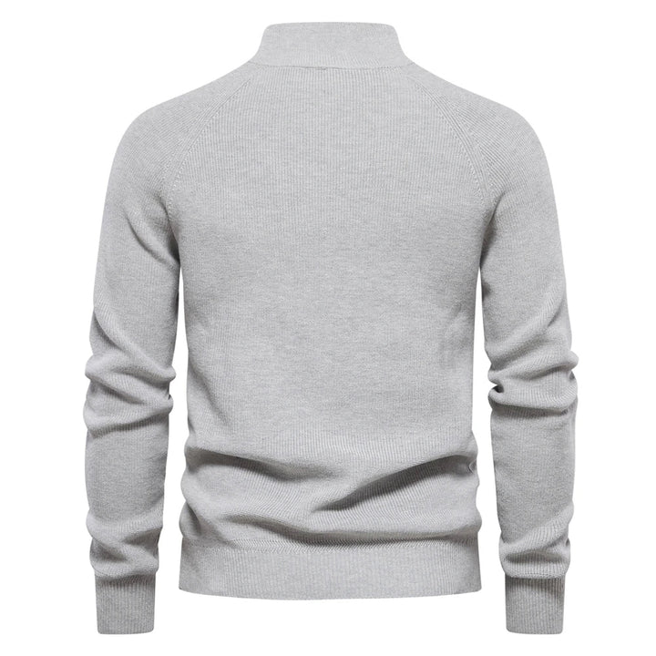 KEATON – Men's Ribbed Quarter-Zip Pullover
