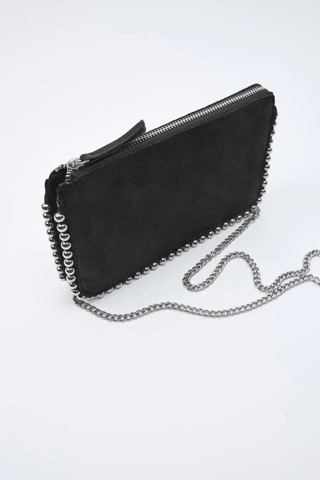 ONYX – Studded Black Clutch with Chain Strap