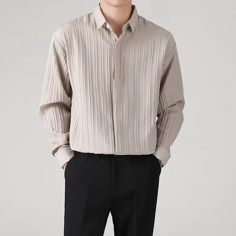 OLIVERS – Pleated Long Sleeve Shirt