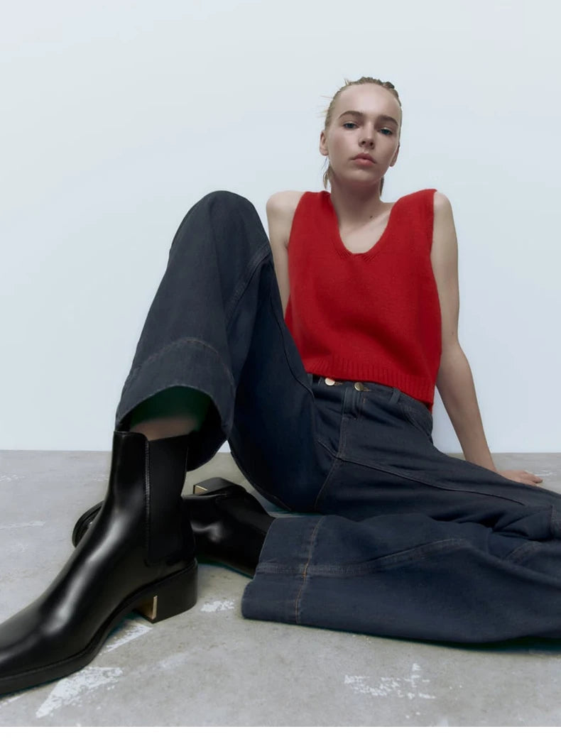PEAQ - Women's Leather Chelsea Ankle Boots