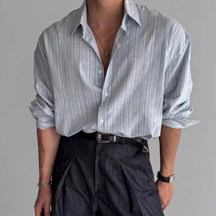 CALLUM – Men’s Striped Casual Button-Down Shirt