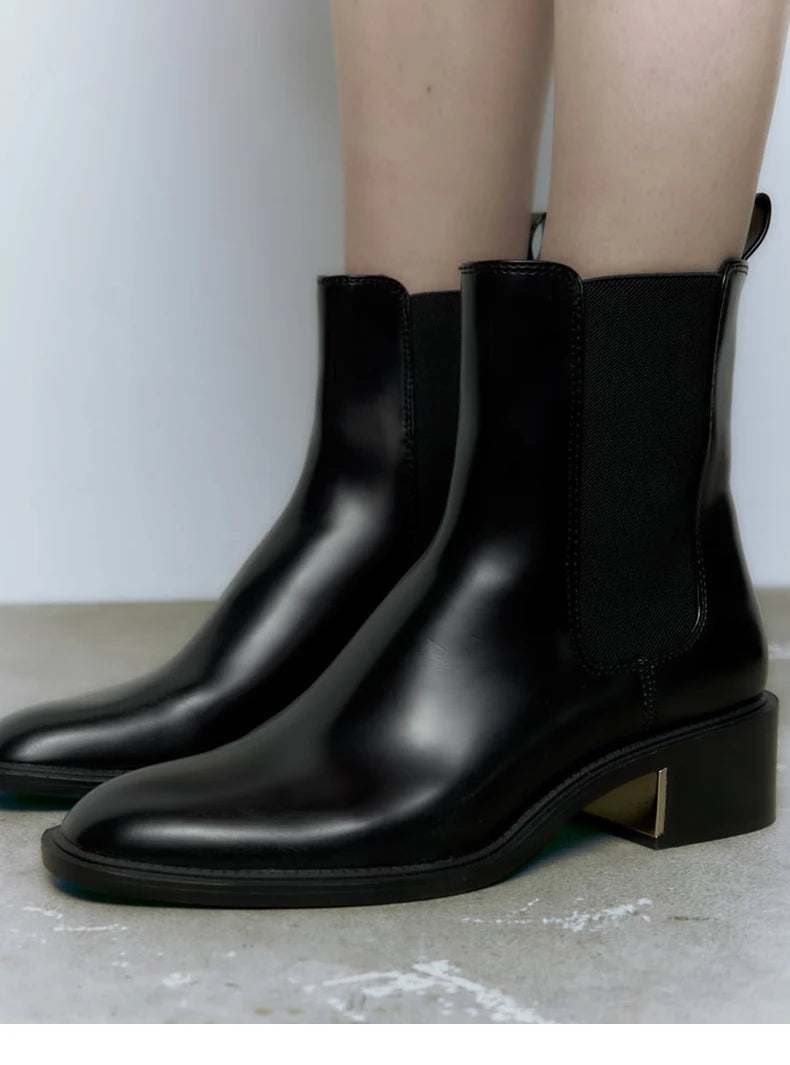 PEAQ - Women's Leather Chelsea Ankle Boots