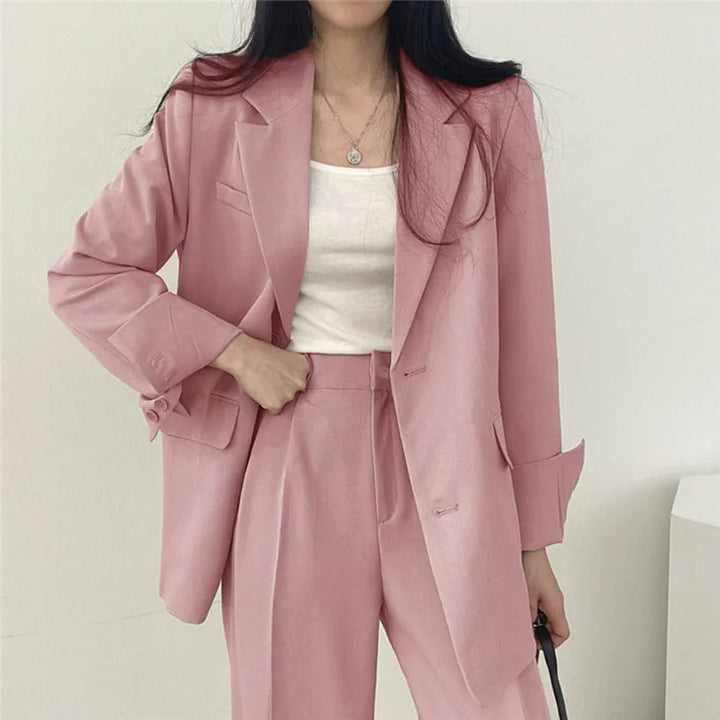 PLAIN – Women’s Blazer and Pants Two-Piece Set
