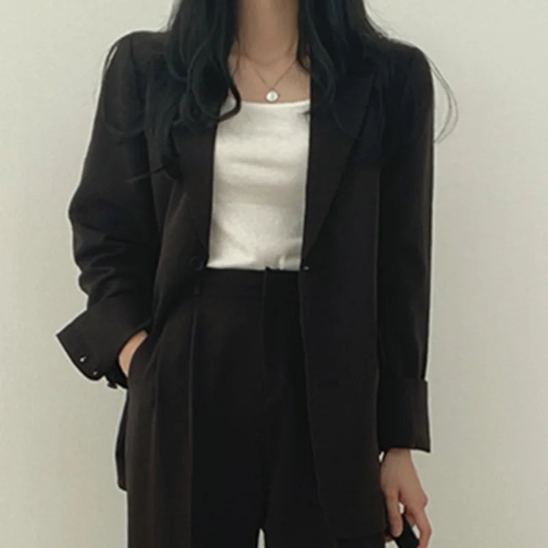 PLAIN – Women’s Blazer and Pants Two-Piece Set