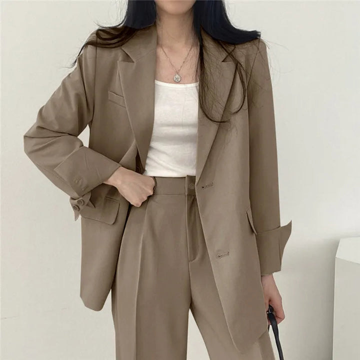 PLAIN – Women’s Blazer and Pants Two-Piece Set