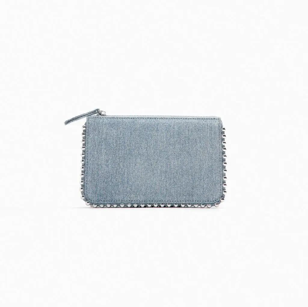 ONYX – Studded Black Clutch with Chain Strap