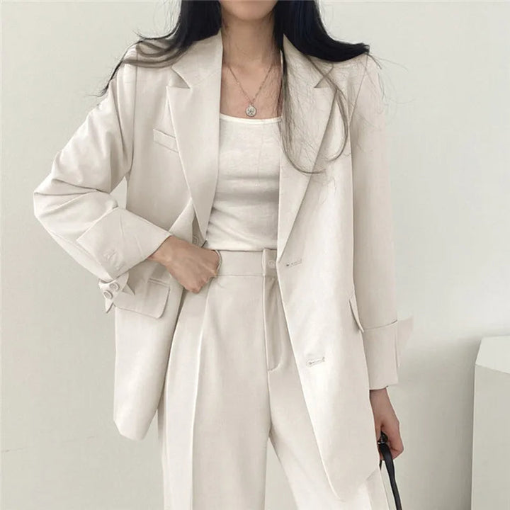 PLAIN – Women’s Blazer and Pants Two-Piece Set