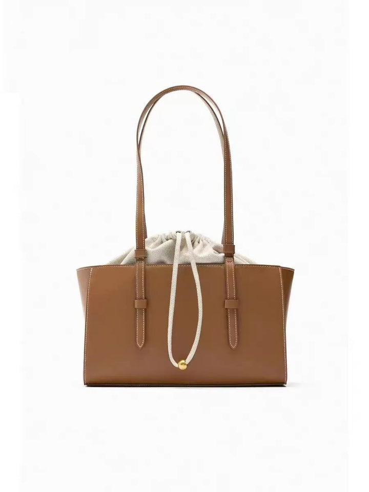 ELLSA – Vegan Leather Drawstring Tote Bag