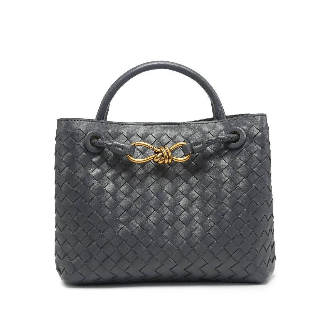 IRIS – Vegan Leather Woven Handbag