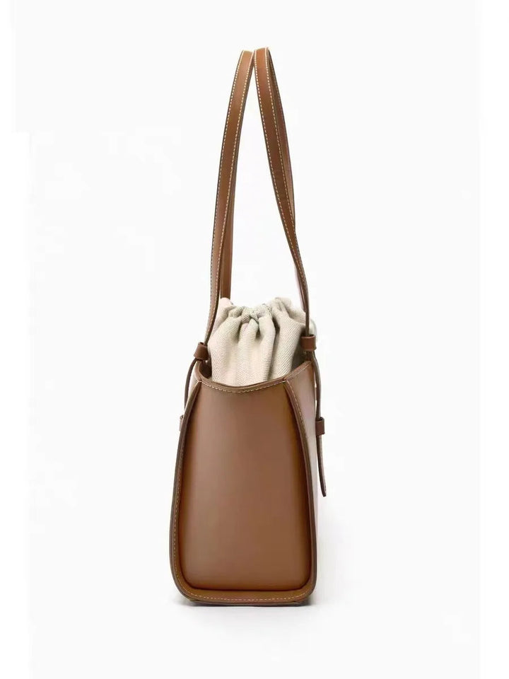 ELLSA – Vegan Leather Drawstring Tote Bag