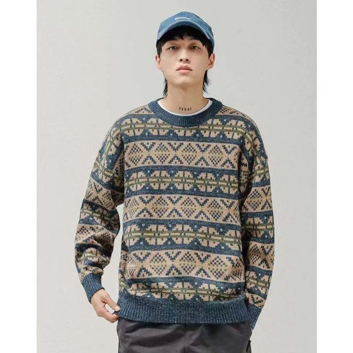 BRONN – Retro Pattern Knit Jumper