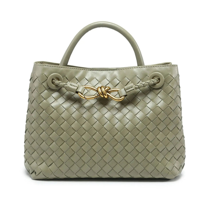 IRIS – Vegan Leather Woven Handbag