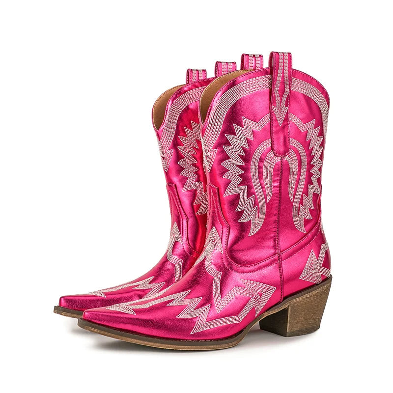 HAYL - Women's Classic Leather Cowboy Boots