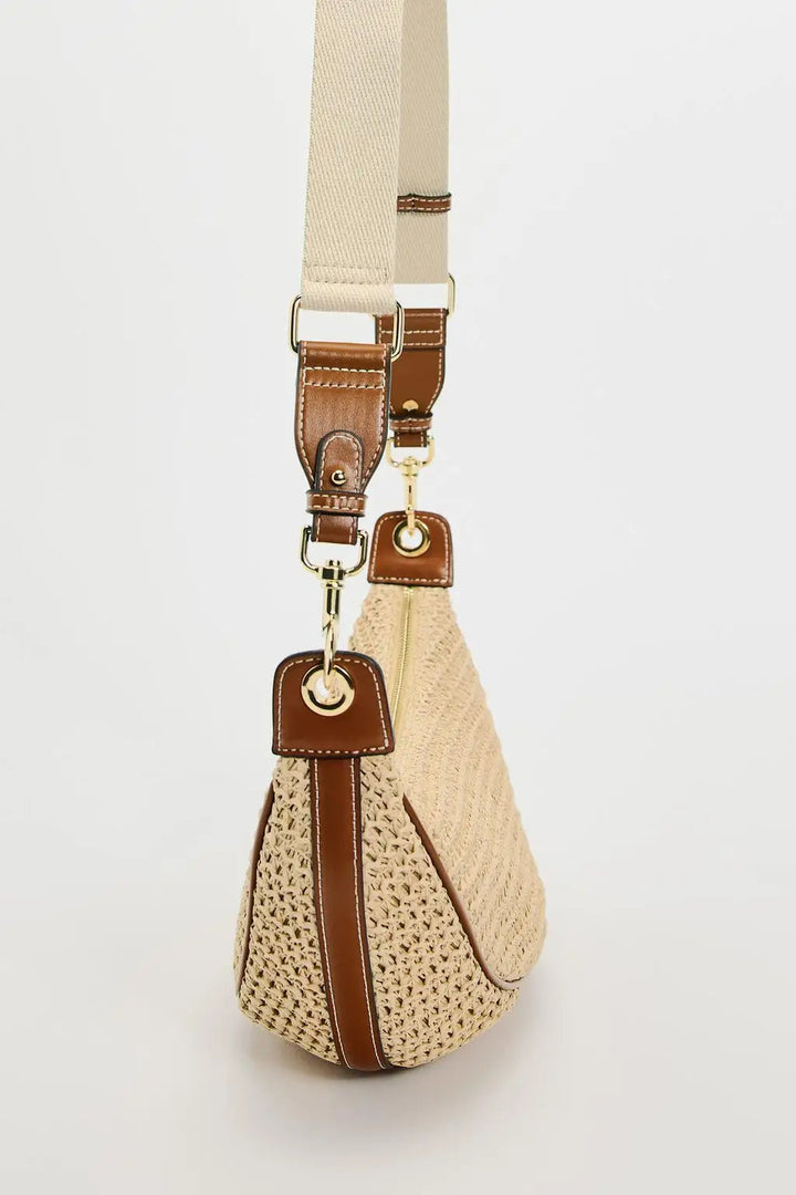 ZAINA – Boho Half-Moon Straw Bag