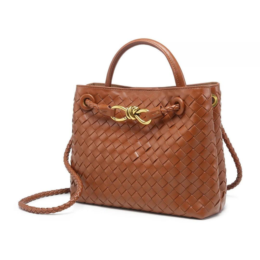 IRIS – Vegan Leather Woven Handbag