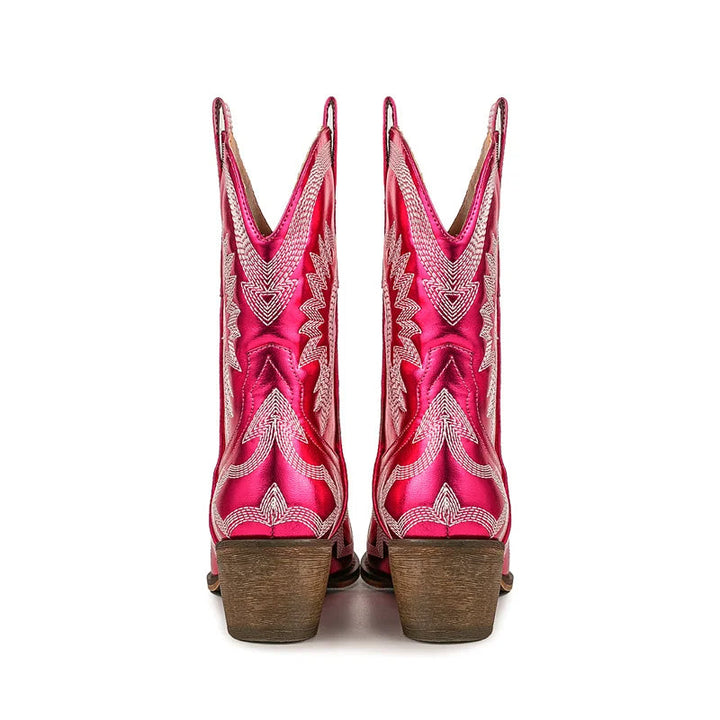 HAYL - Women's Classic Leather Cowboy Boots