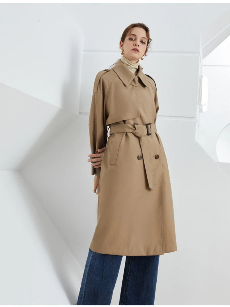 HANNAH – Classic Belted Trench Coat