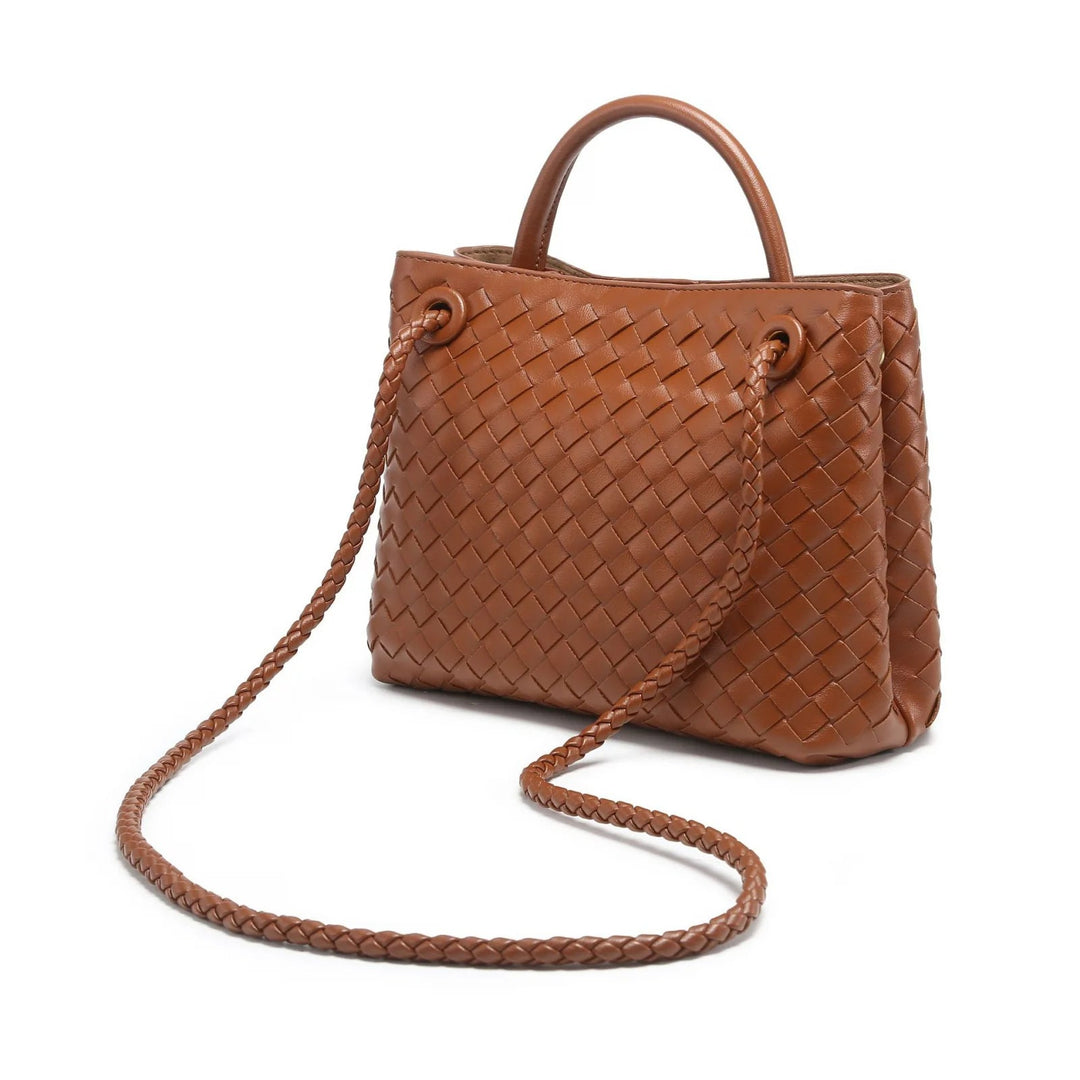 IRIS – Vegan Leather Woven Handbag