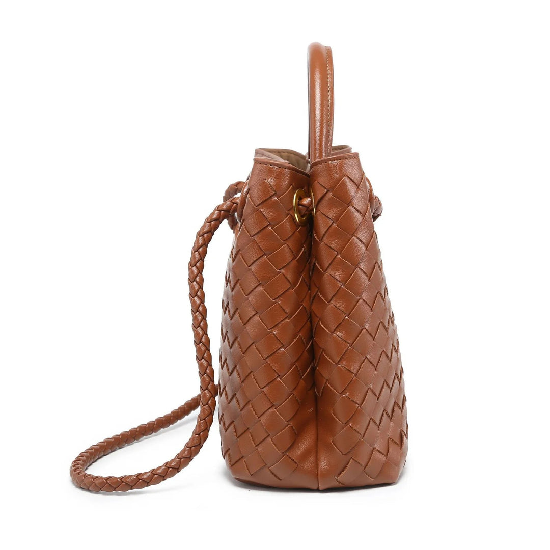 IRIS – Vegan Leather Woven Handbag