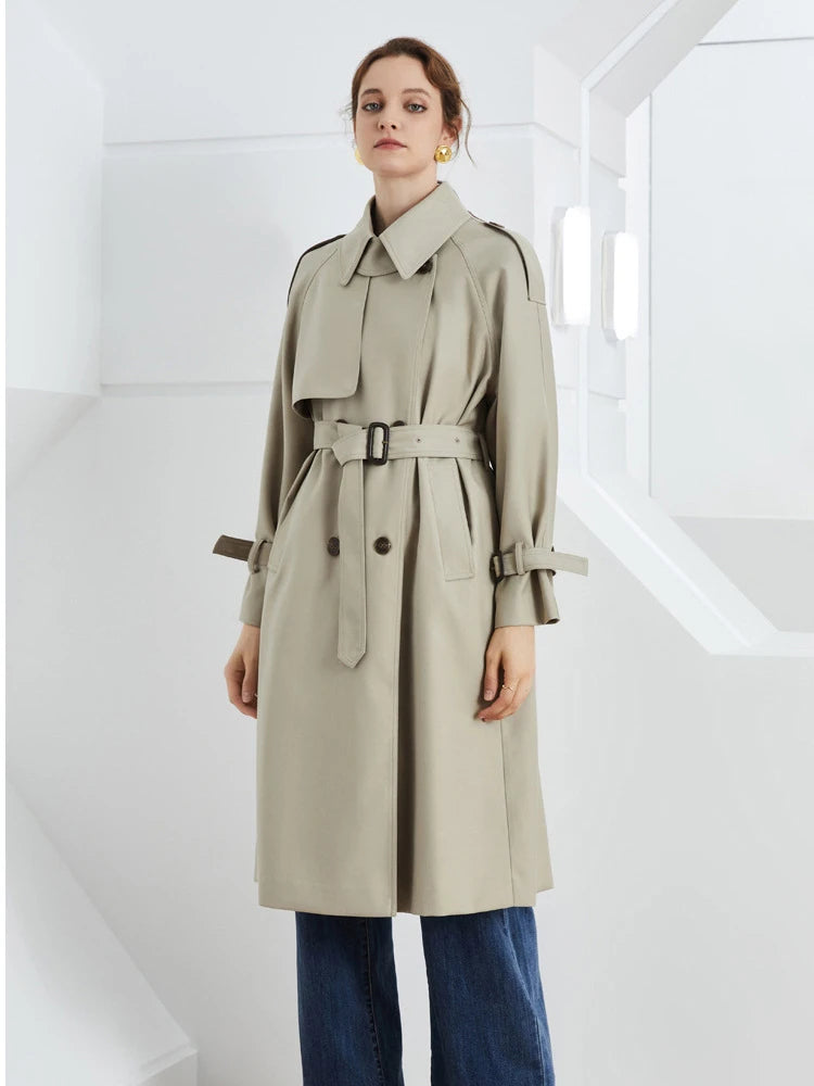 HANNAH – Classic Belted Trench Coat