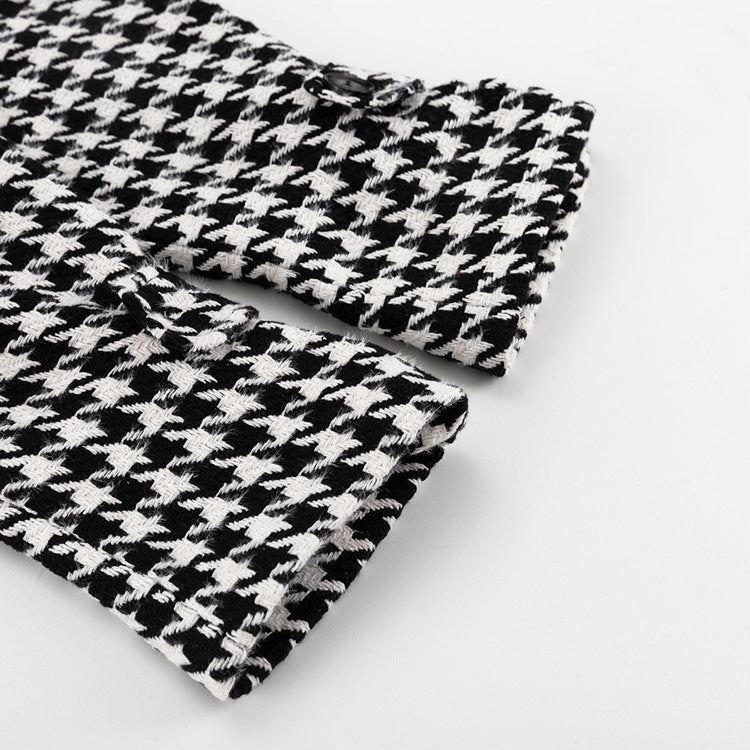 HOUNDSTOOTH - Classic Long Trench Coat for Women