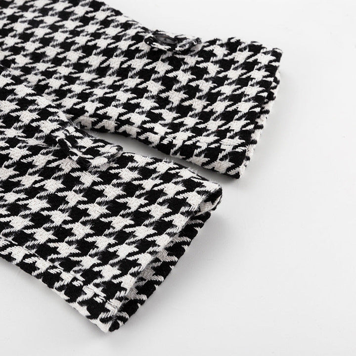 HOUNDSTOOTH - Classic Long Trench Coat for Women