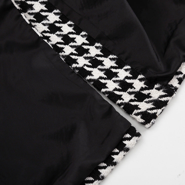 HOUNDSTOOTH - Classic Long Trench Coat for Women