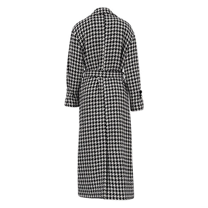 HOUNDSTOOTH - Classic Long Trench Coat for Women