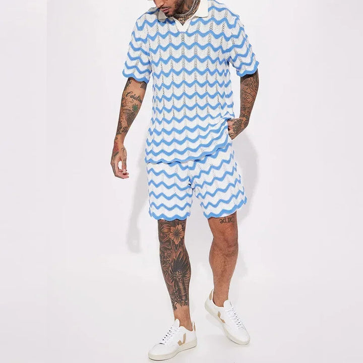 BAILLARD – Men's Knit Set with Zigzag Pattern