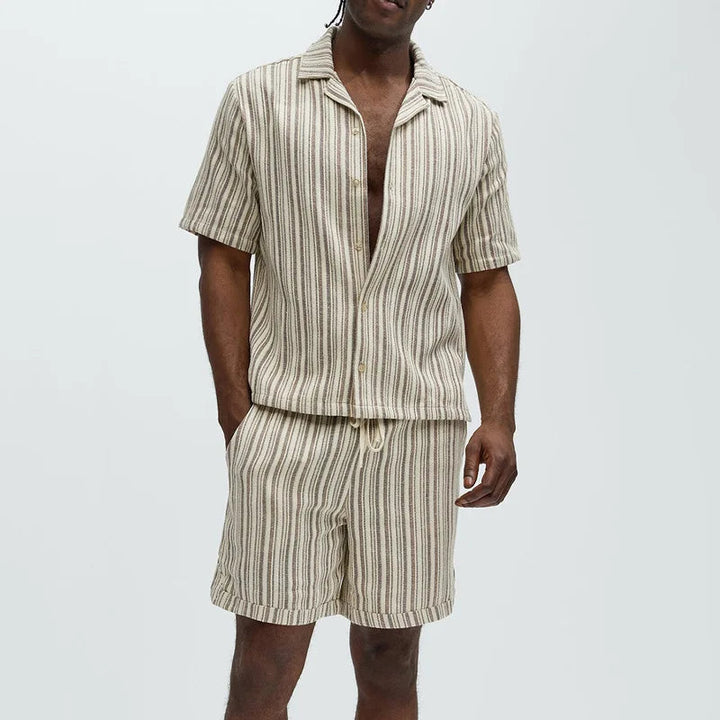 DION - Men's Vintage Striped Summer Knit Set