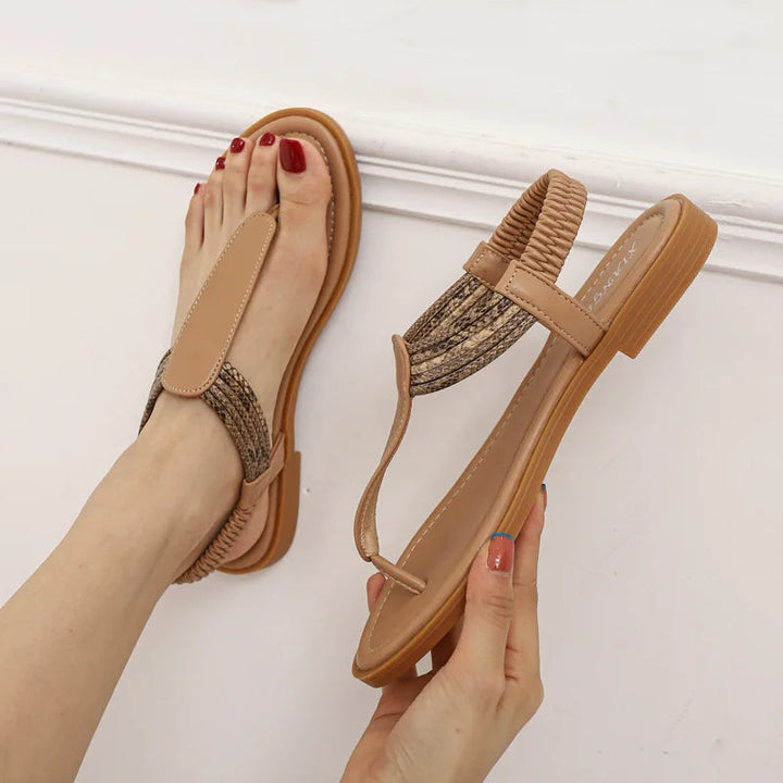 MAIA – Women's Braided Strap Thong Sandals