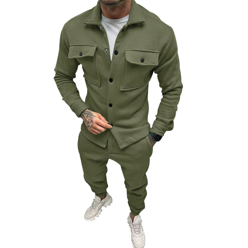 BUCKY – Men's Relaxed Fit Button-Up Two-Piece Set