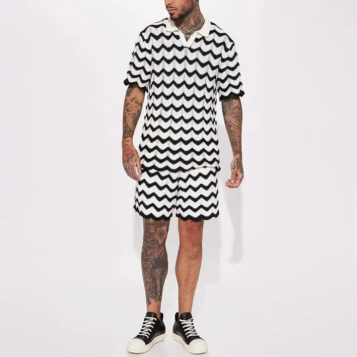 BAILLARD – Men's Knit Set with Zigzag Pattern