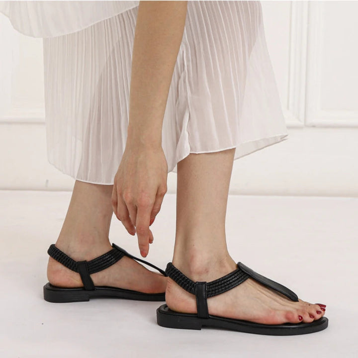 MAIA – Women's Braided Strap Thong Sandals