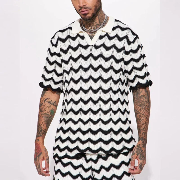 BAILLARD – Men's Knit Set with Zigzag Pattern