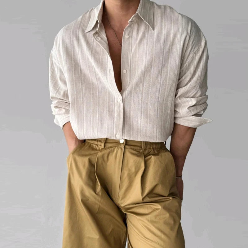 DENSZEL – Striped Casual Shirt