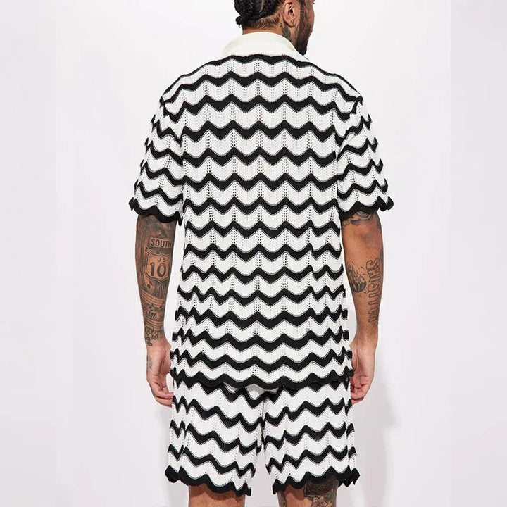 BAILLARD – Men's Knit Set with Zigzag Pattern