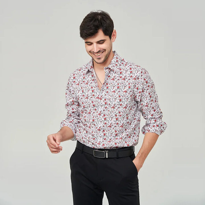 ZANETI - Men's Casual Floral Shirt