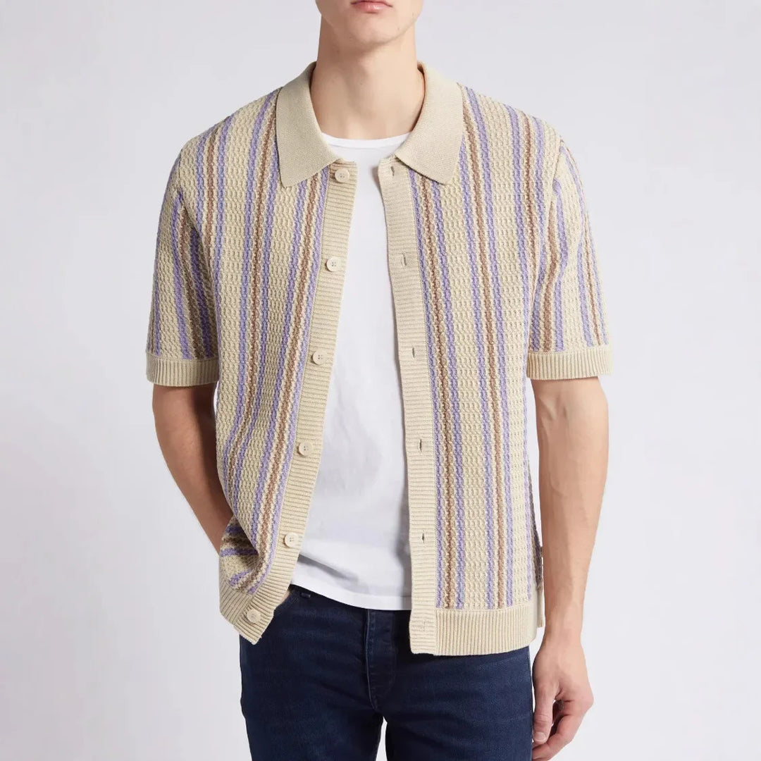 DANSO - Men’s Striped Knit Shirt