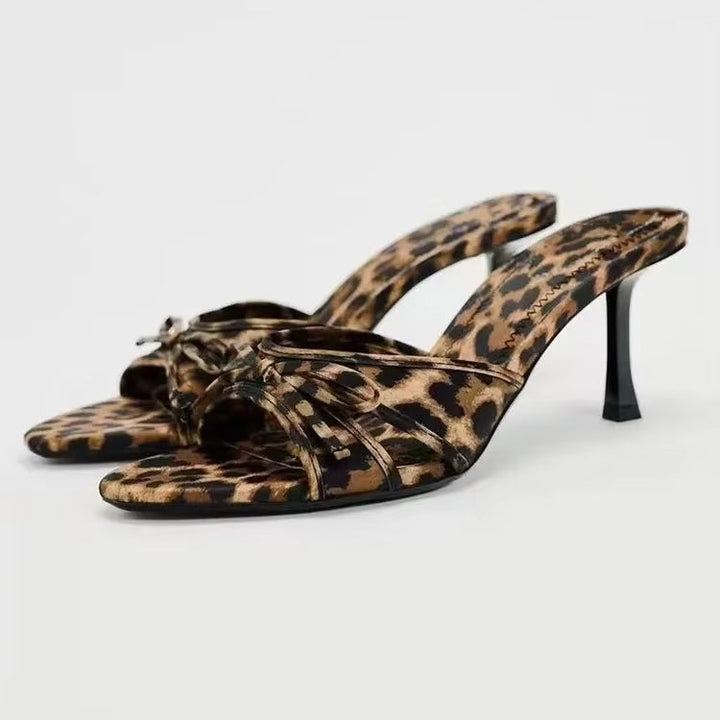 KITSIYA – Lace Mesh Bow Heeled Sandals for Women