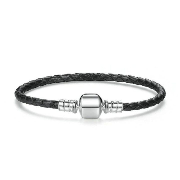 ELOWEN - Braided Leather & Sterling Silver Bracelet