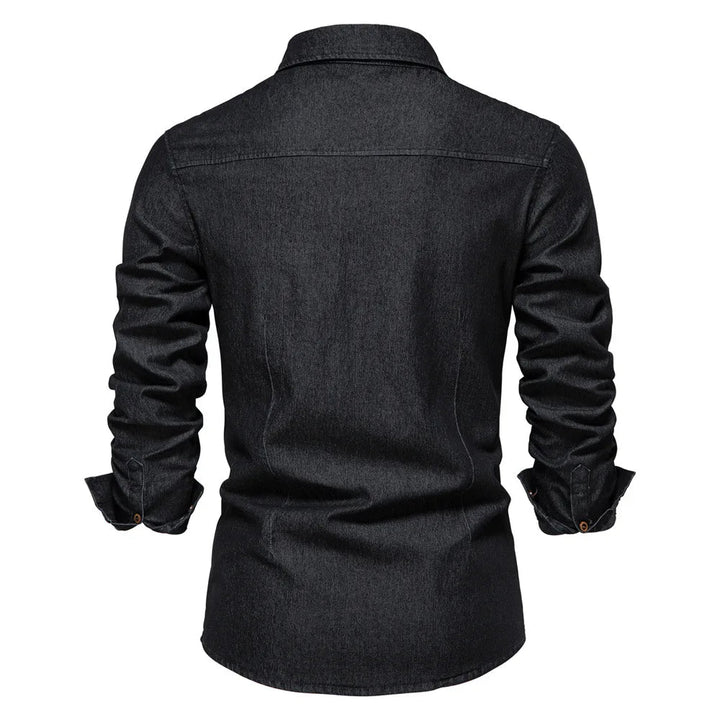 CHASE – Men's Button-Up Denim Shirt
