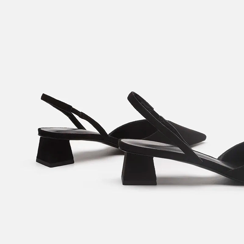 MIRELLE – Women's Minimalist Slingback Block Heel Sandals
