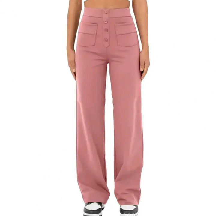 SKIDLE - High-Waist Wide Leg Stretch Trousers
