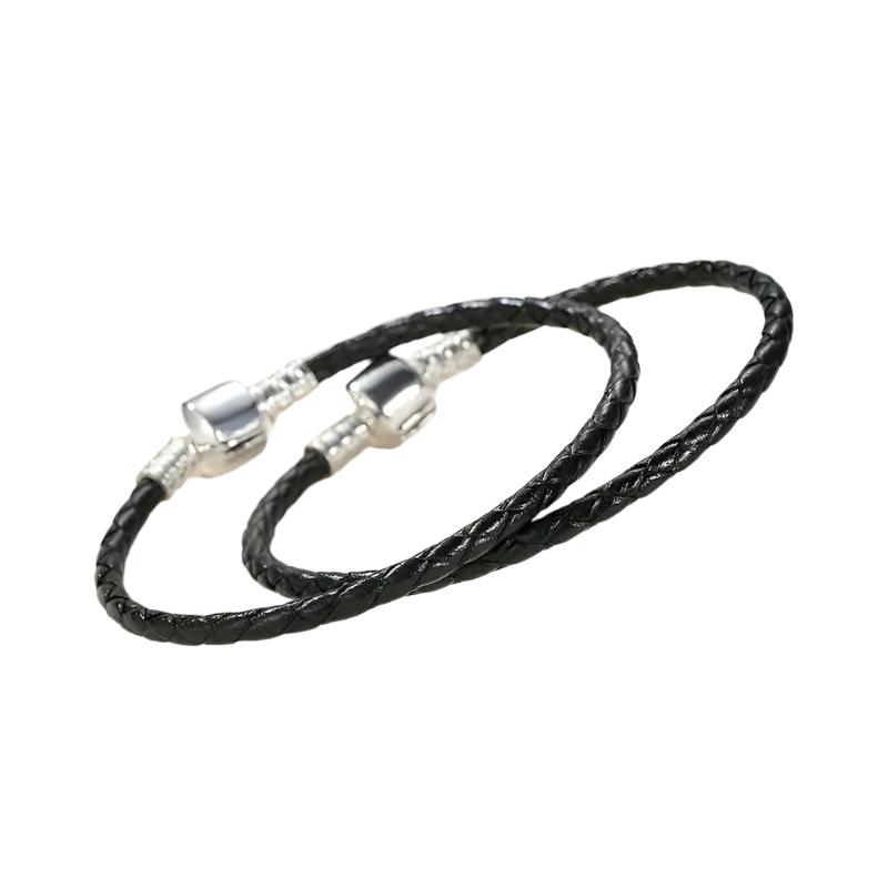 ELOWEN - Braided Leather & Sterling Silver Bracelet