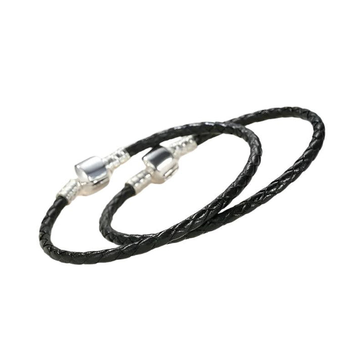 ELOWEN - Braided Leather & Sterling Silver Bracelet