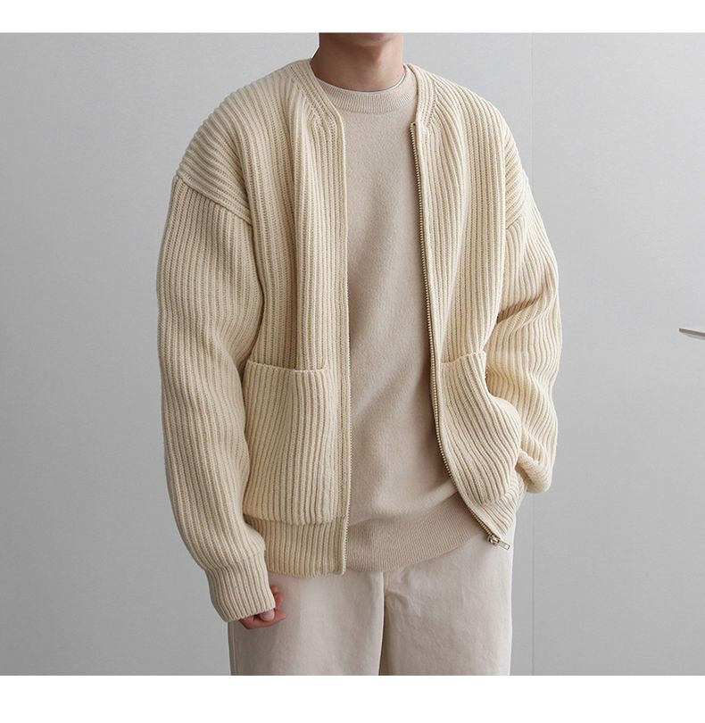 NYCAR – Men's Zip-Up Knitted Cardigan