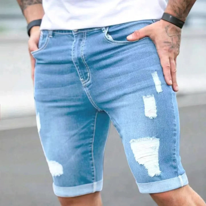 SAKAI – Distressed Denim Shorts