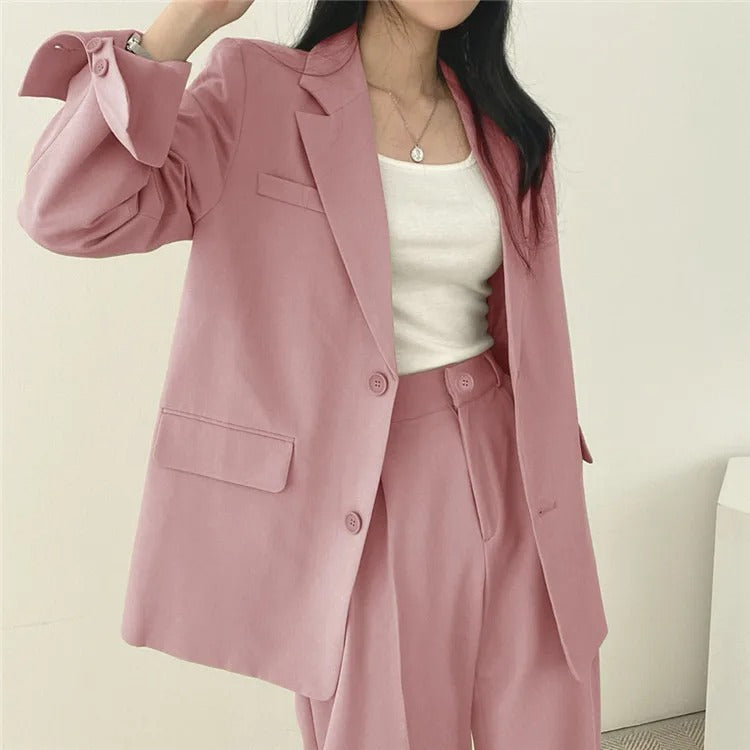 PLAIN – Women’s Blazer and Pants Two-Piece Set